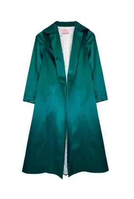 Buru   Pencil & Paper Co. Evening Coat - Green Satin