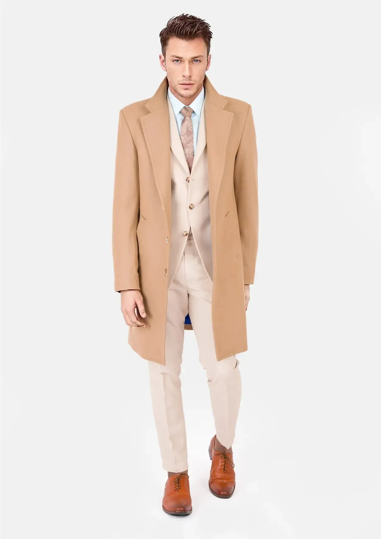 Camel Wool Classic Overcoat