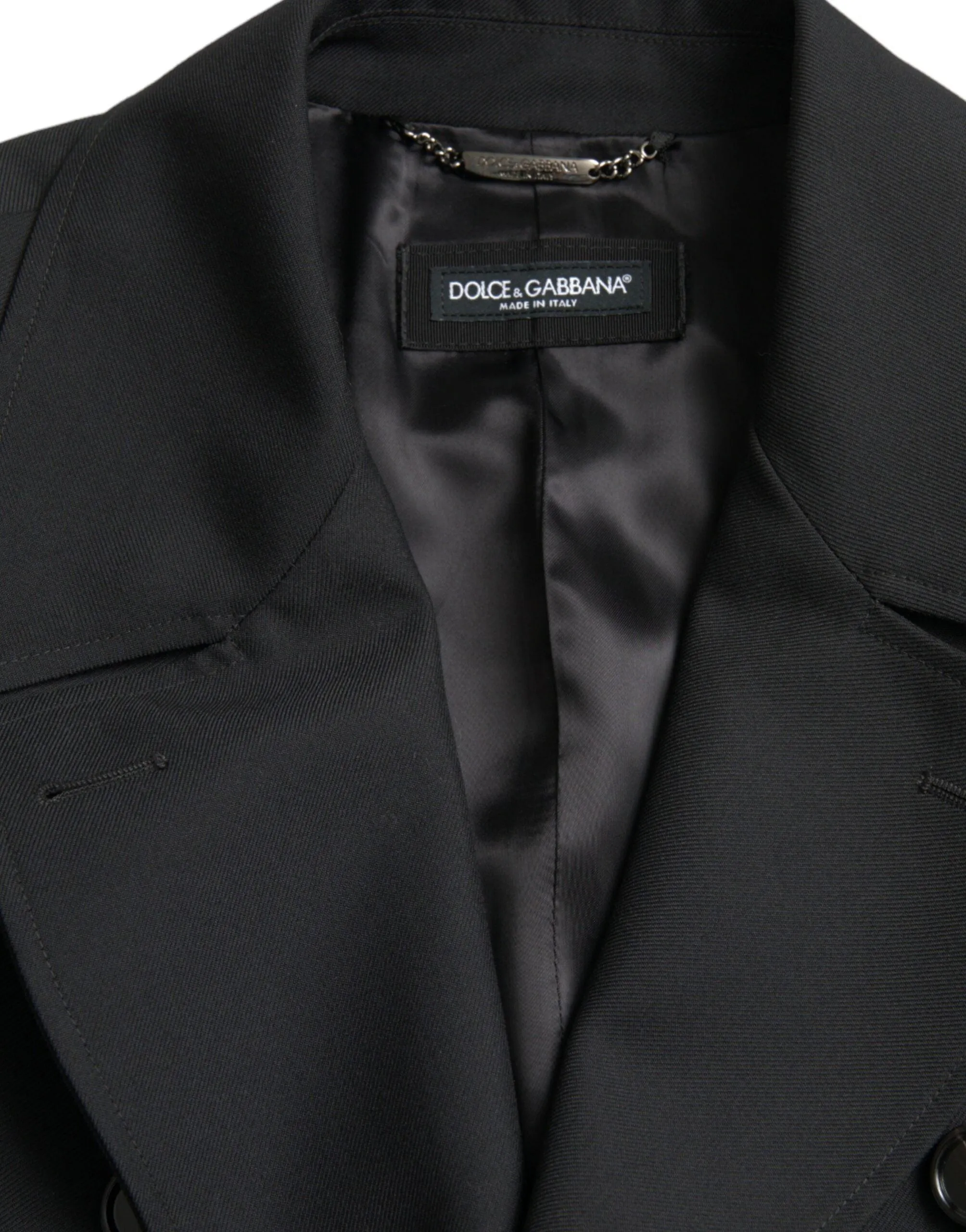 Dolce & Gabbana Black Double Breasted Coat