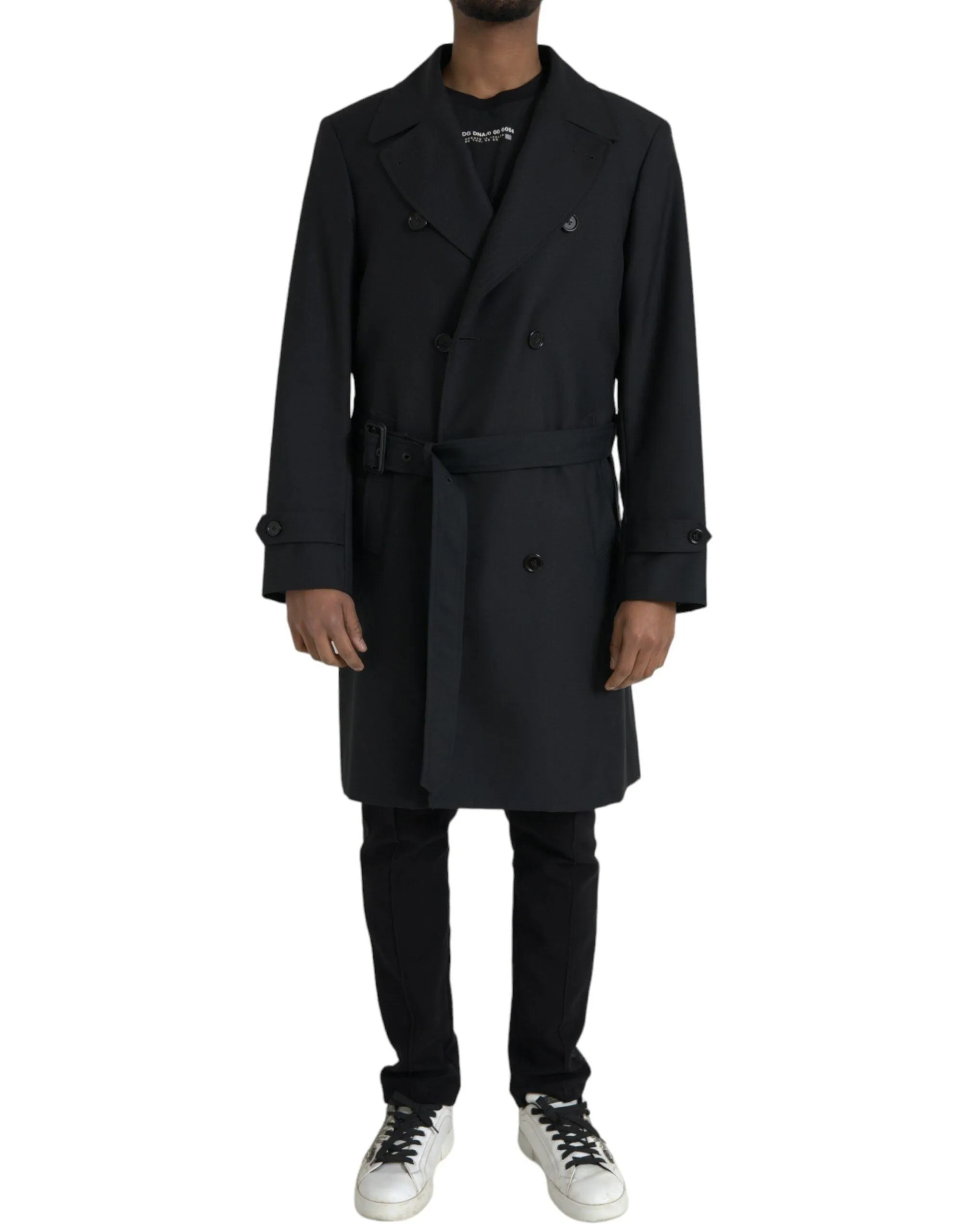 Dolce & Gabbana Black Double Breasted Coat