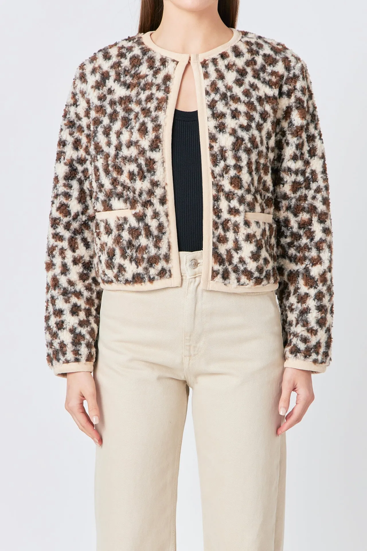 Endless Rose - Leopard Sherpa Jacket