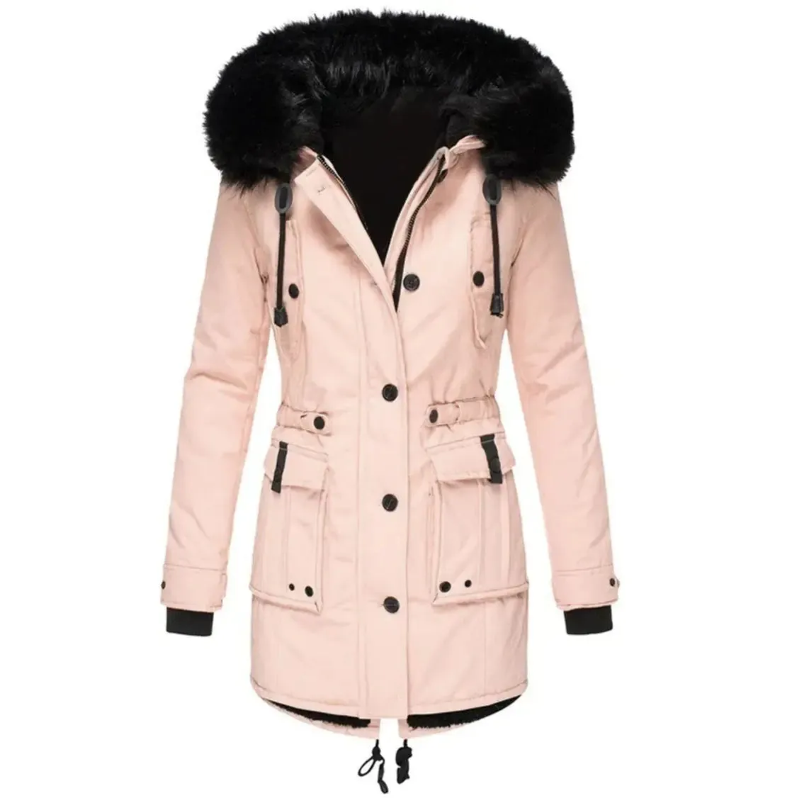 Fleece-Lined Cotton Puffer Coat^