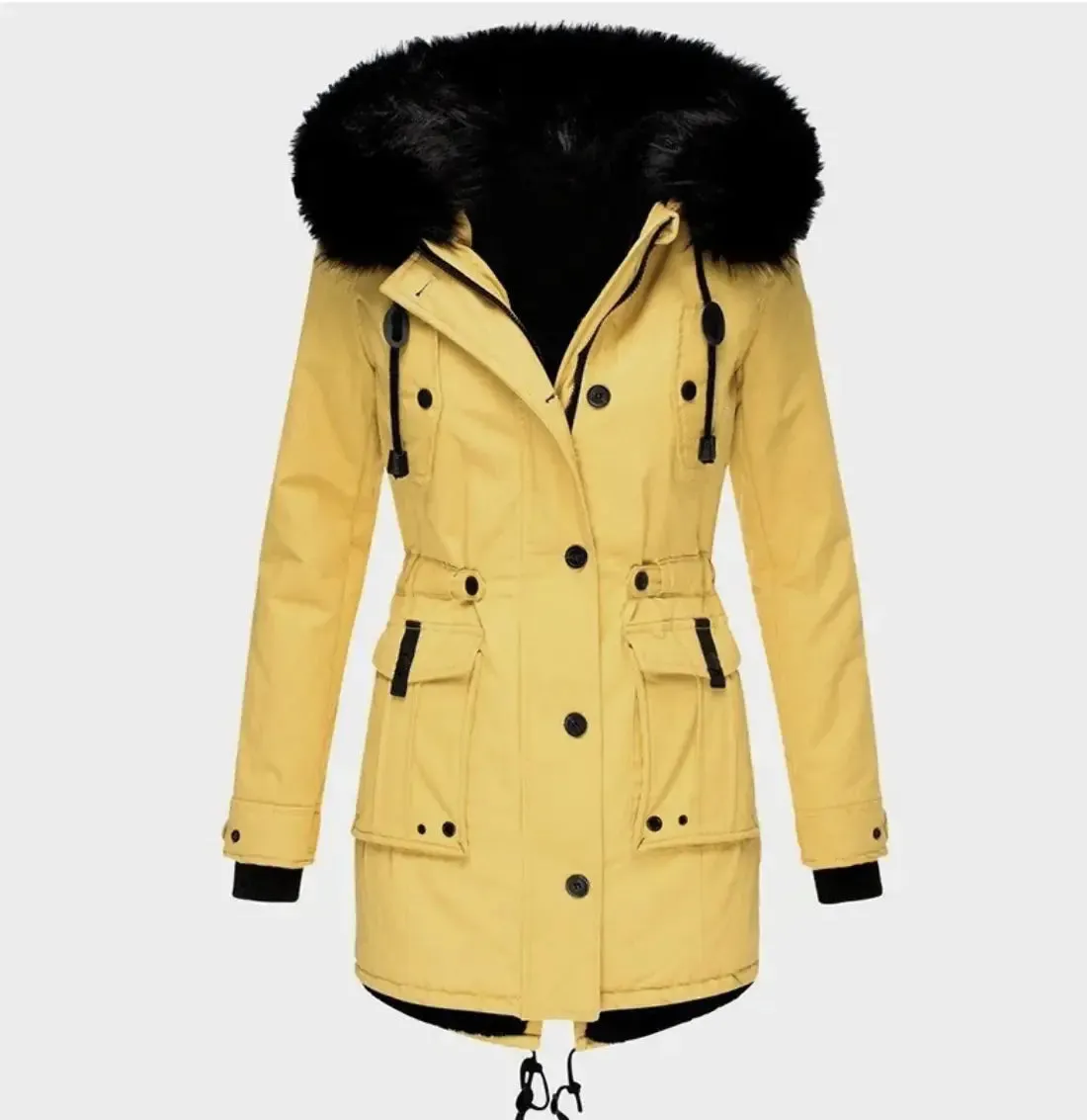 Fleece-Lined Cotton Puffer Coat^