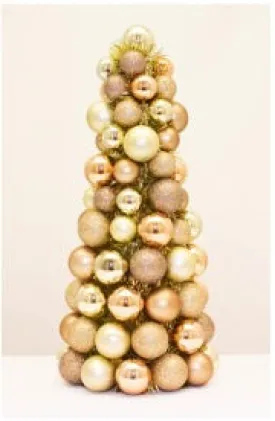 Gold Champagne Bauble Conicle 40cm