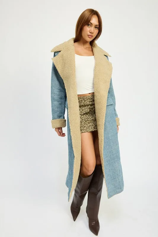 Hot Girl Dazed Denim Overcoat