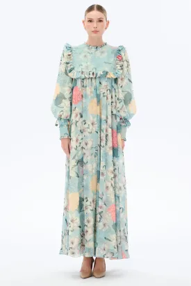 Julia Floral Maxi Dress with Long Sleeves