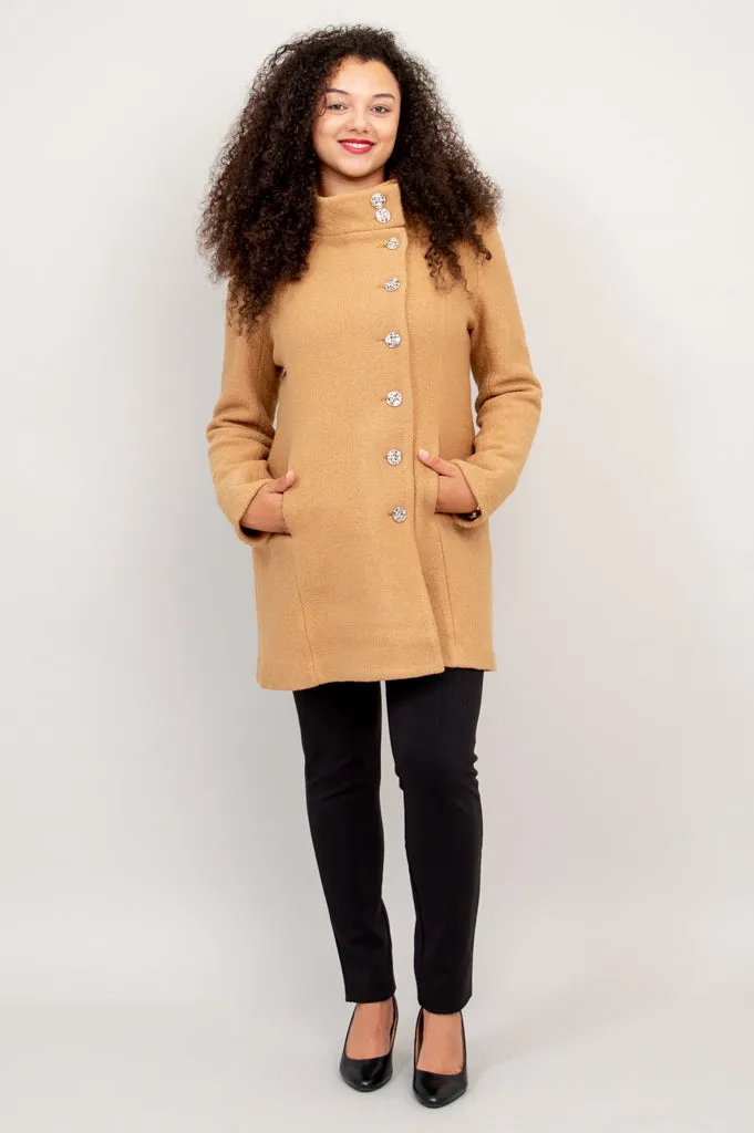 Keston Coat, Beige, Wool