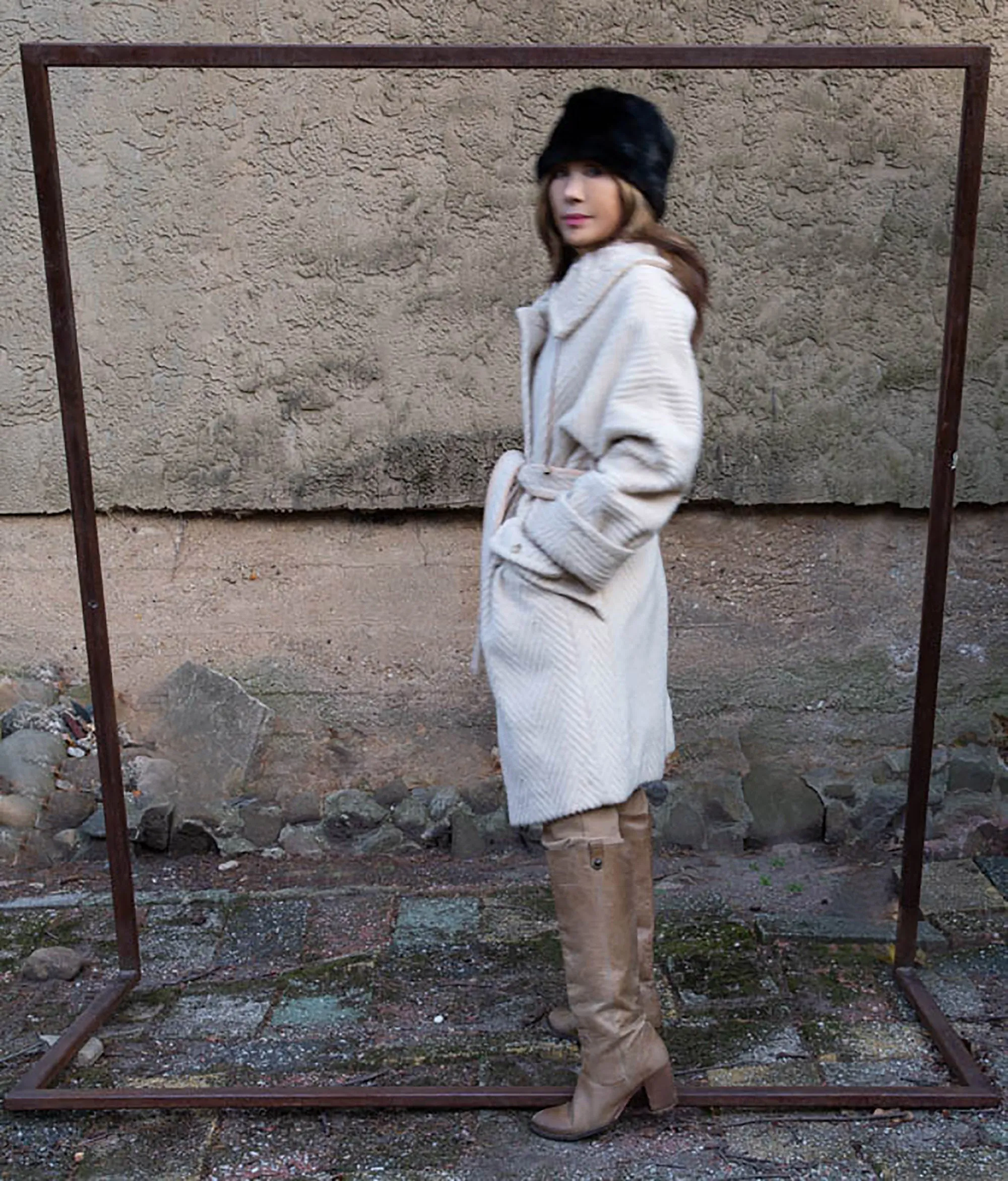 Latte Beige Wool Coat