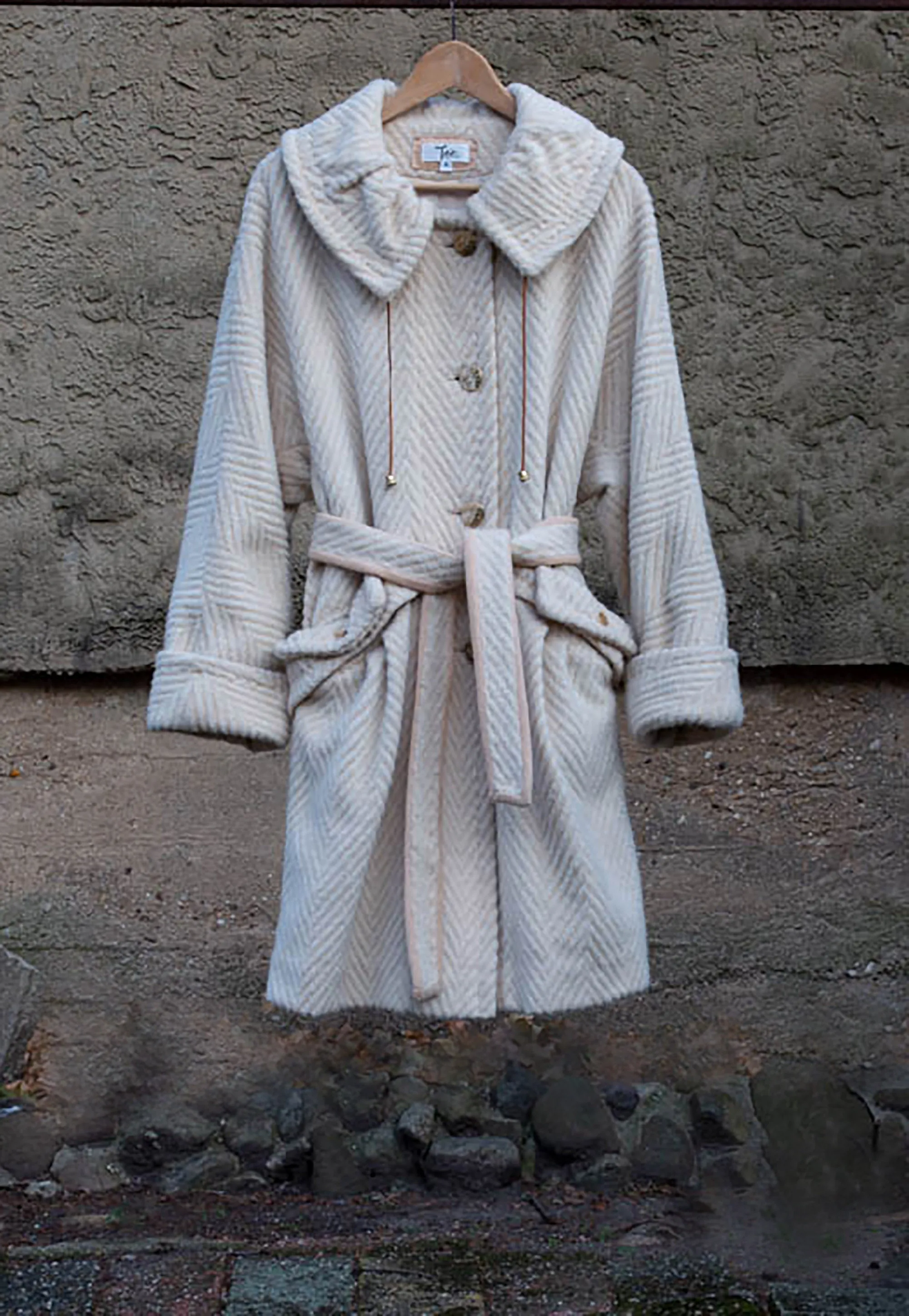 Latte Beige Wool Coat