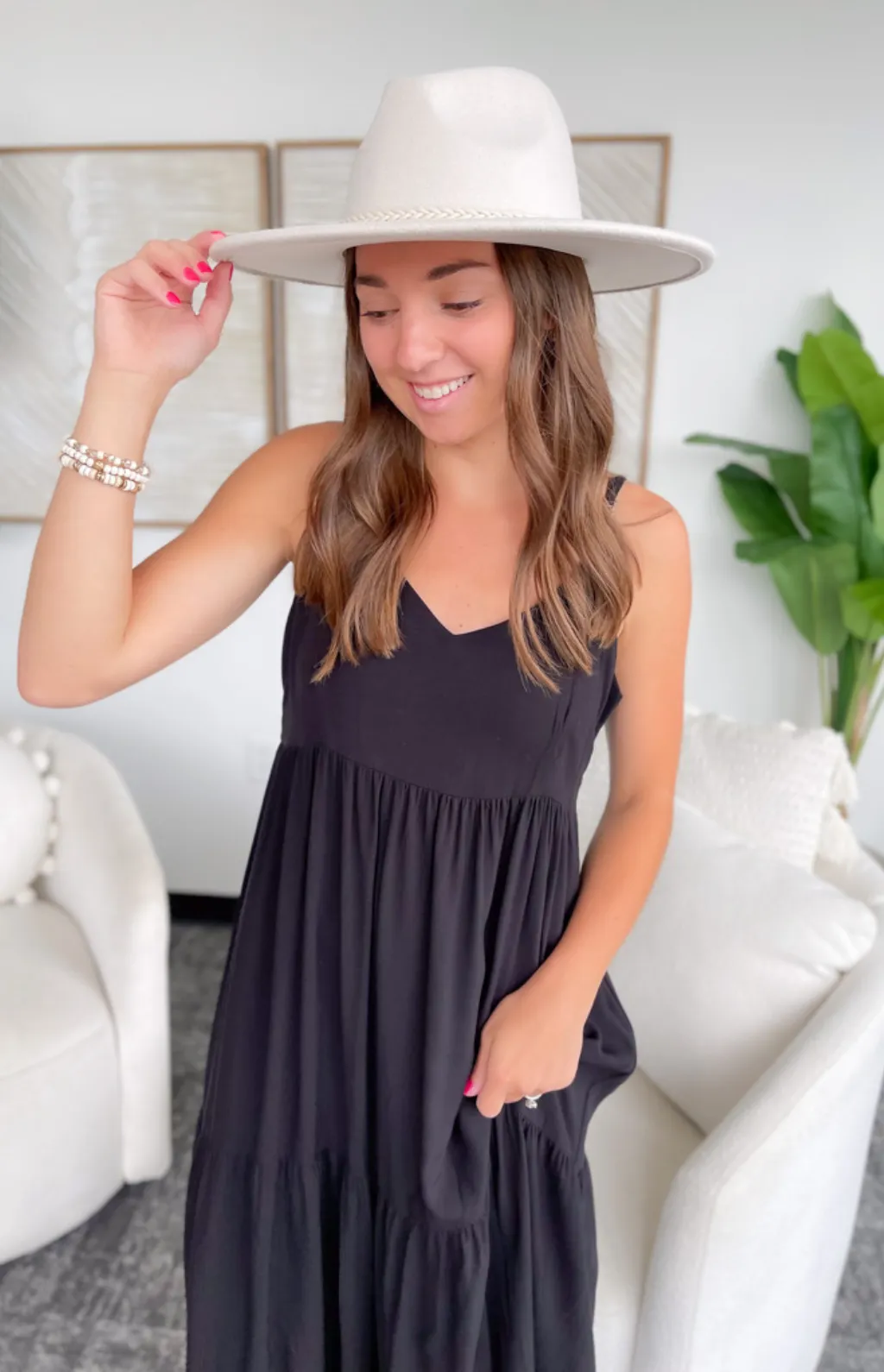 Makenna Tiered Black Maxi Dress