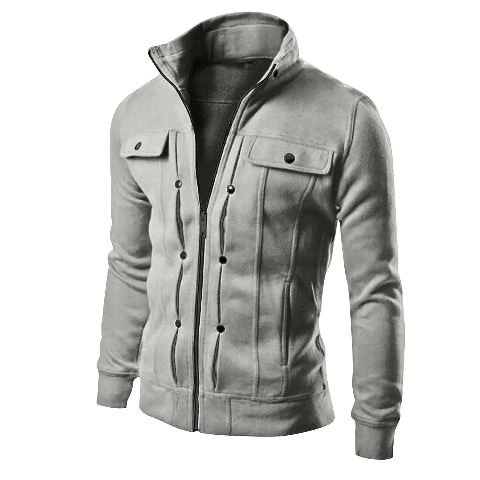 Men's Multi Pocket Casual Wool Jacket*