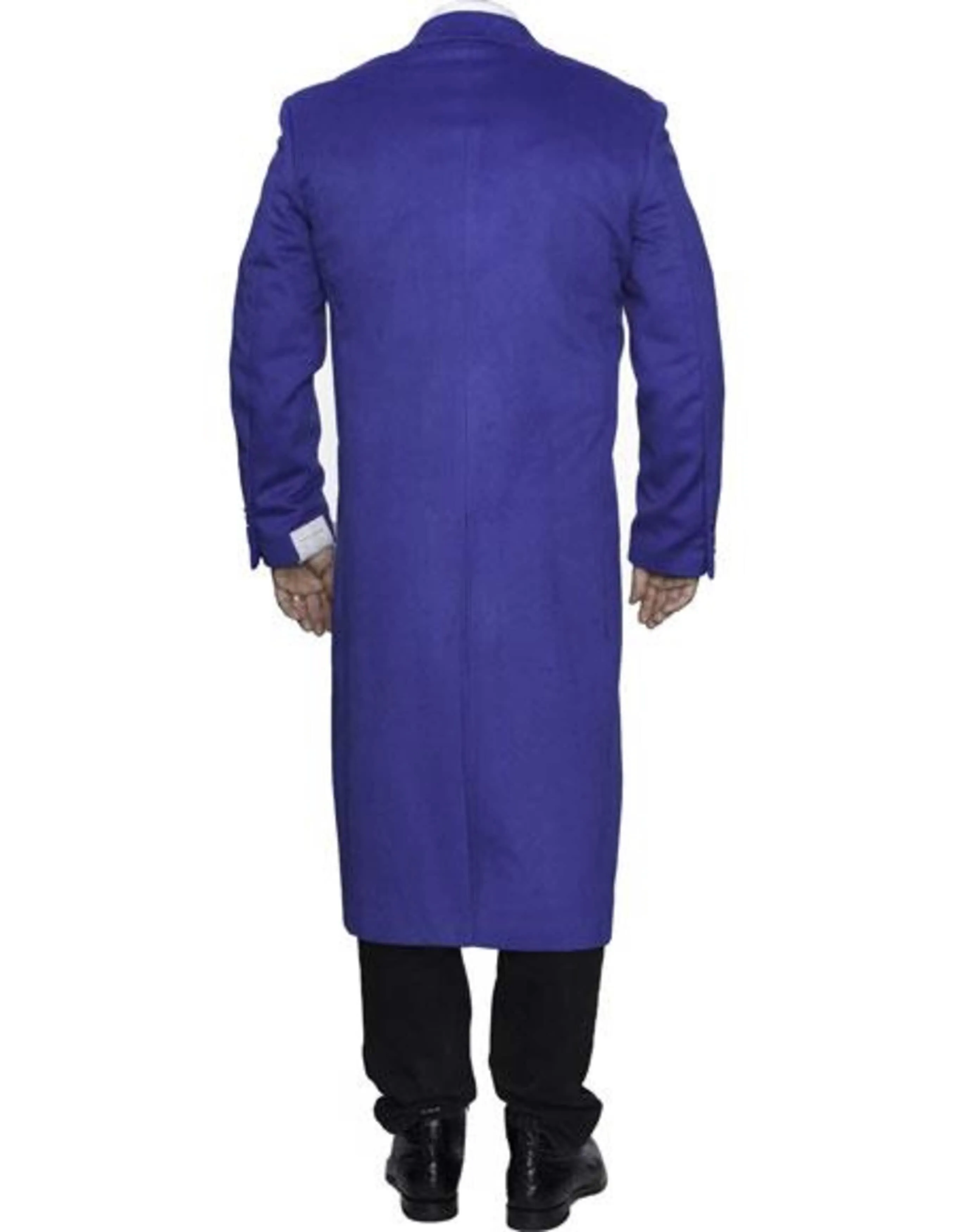 Mens Overcoat - Topcoat For Men - Winter Fabric - Full Length Royal Blue Wool Dress Ankle length Top Coat/Overcoat