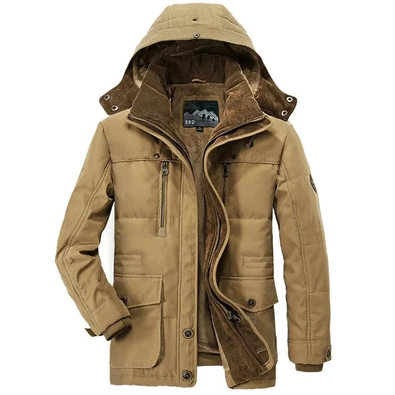 Men's Winter Parka Coat with Inner Fleece