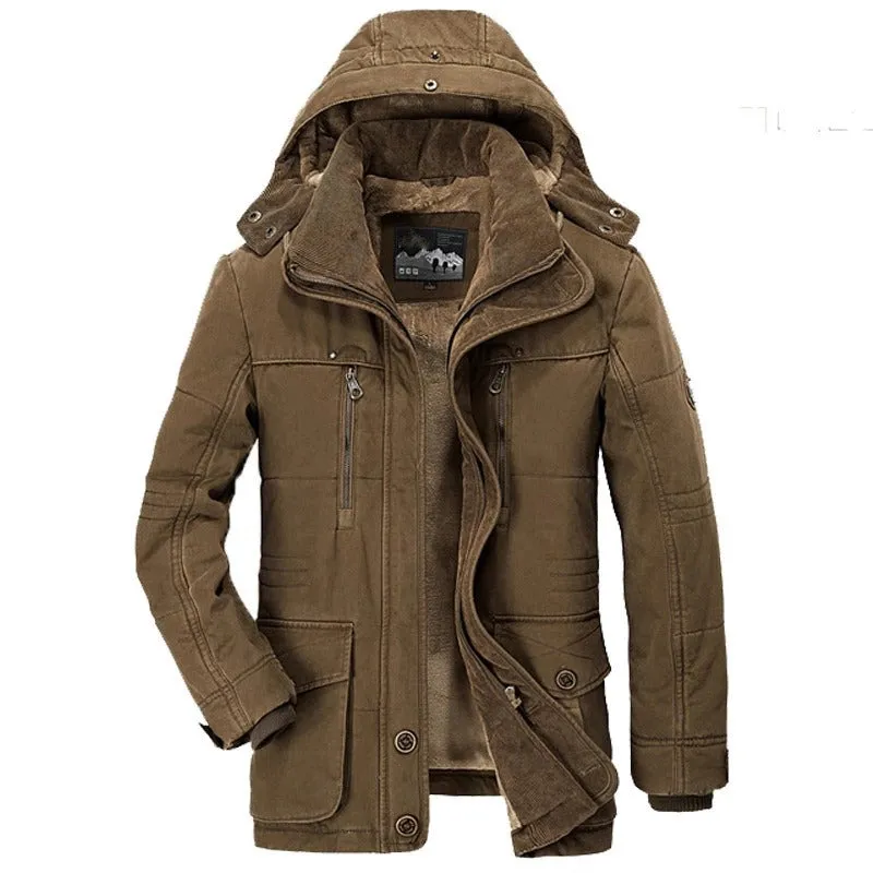 Men's Winter Parka Coat with Inner Fleece