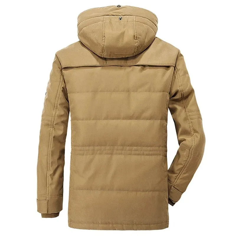 Men's Winter Parka Coat with Inner Fleece