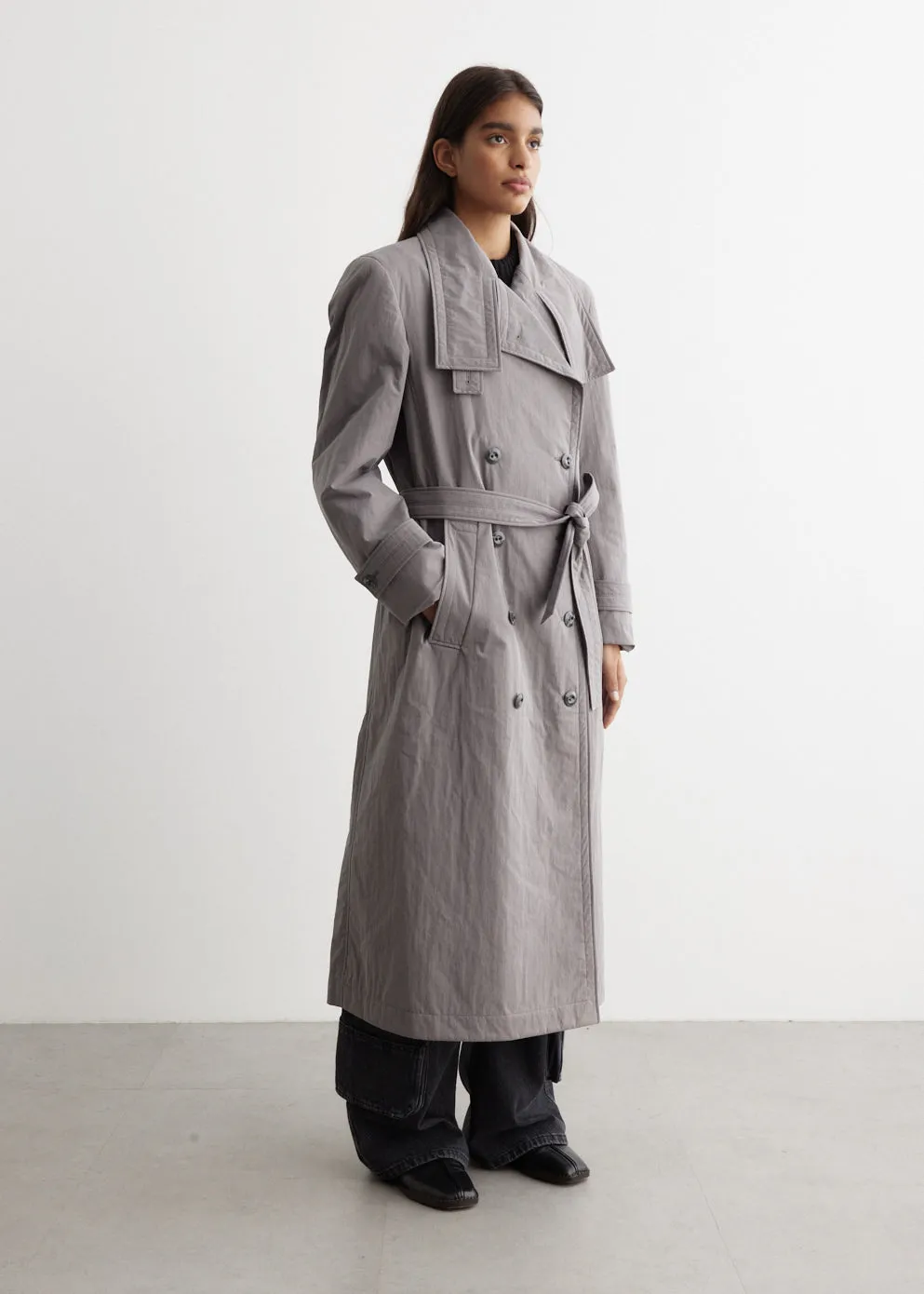 Padded Sleek Long Coat