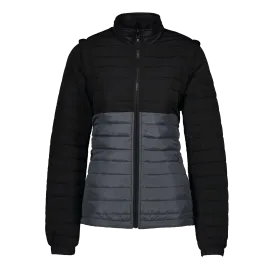 Sierra Black/Grey Women's Puffer Jacket Removable Arms