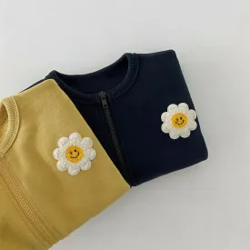 Sun Flower Zippered Jacket