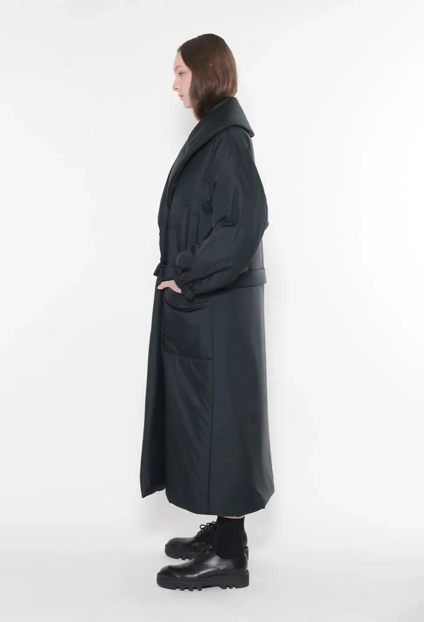 WENDELINE - ECO DOWN Coat in Black with Cloud Lining