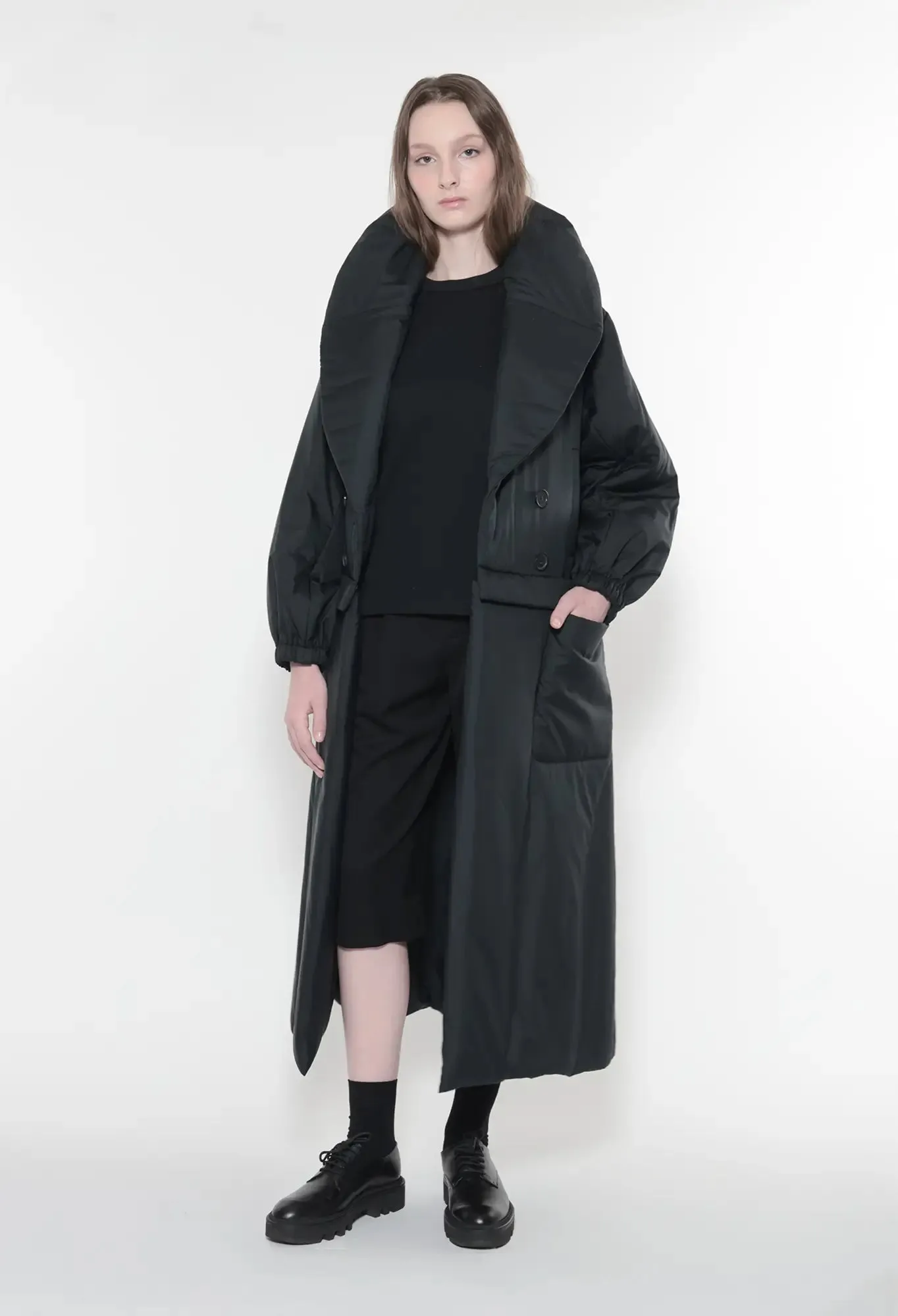 WENDELINE - ECO DOWN Coat in Black with Cloud Lining