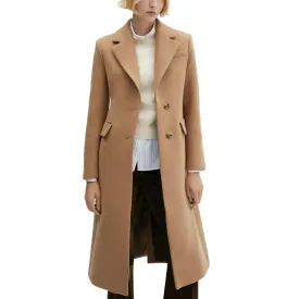 Womens Light Brown Wool Coat